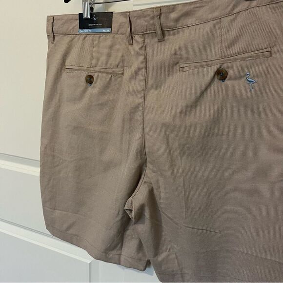 TailorByrd CONTRAST TRIM TEXTURED DOBBY
SHORTS NEW khaki Size 40 - Picture 7 of 16